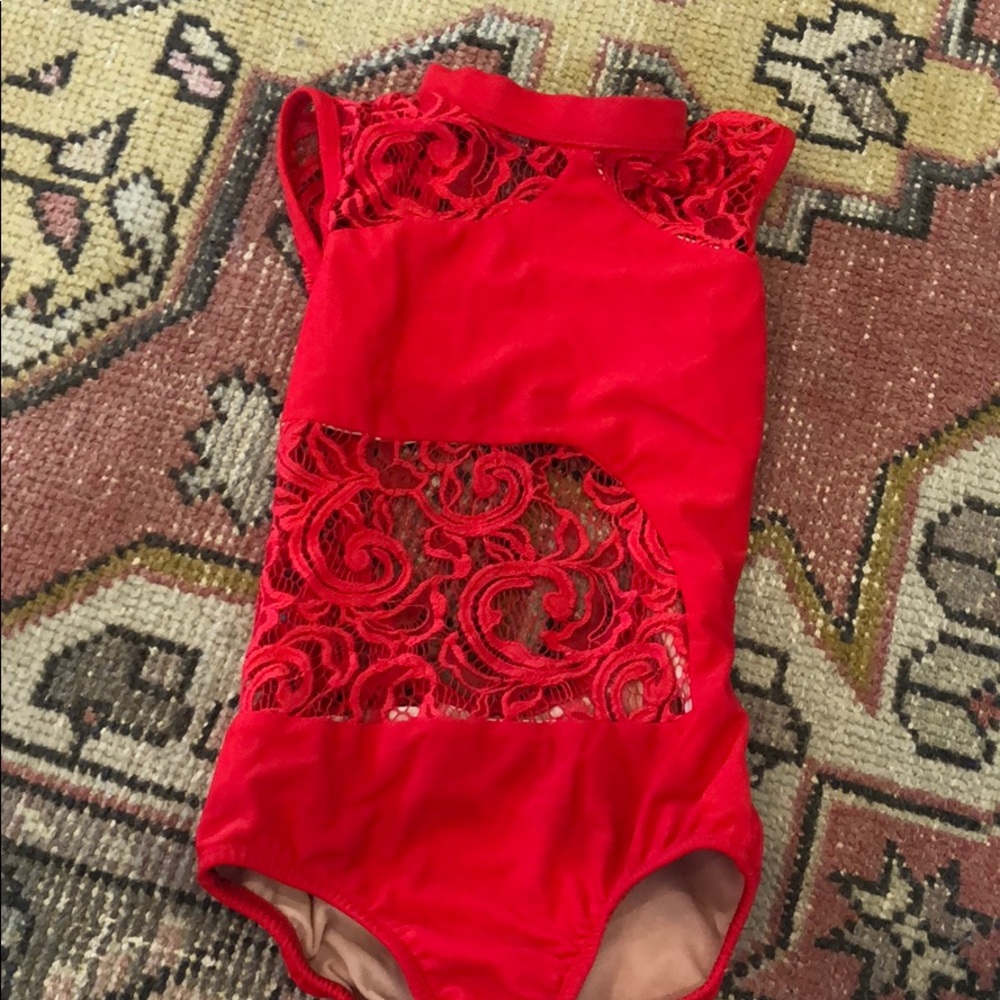 Red Dance Leotard